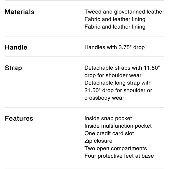 Coach Rogue 25 Tweed Satchel Purse w/ Crossbody & Shoulder Straps: BRAND NEW!!! - Picture 5 of 5